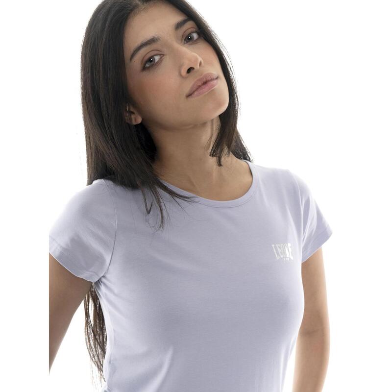 Tricou de damă cu logo Leone Basic în formă de inimă