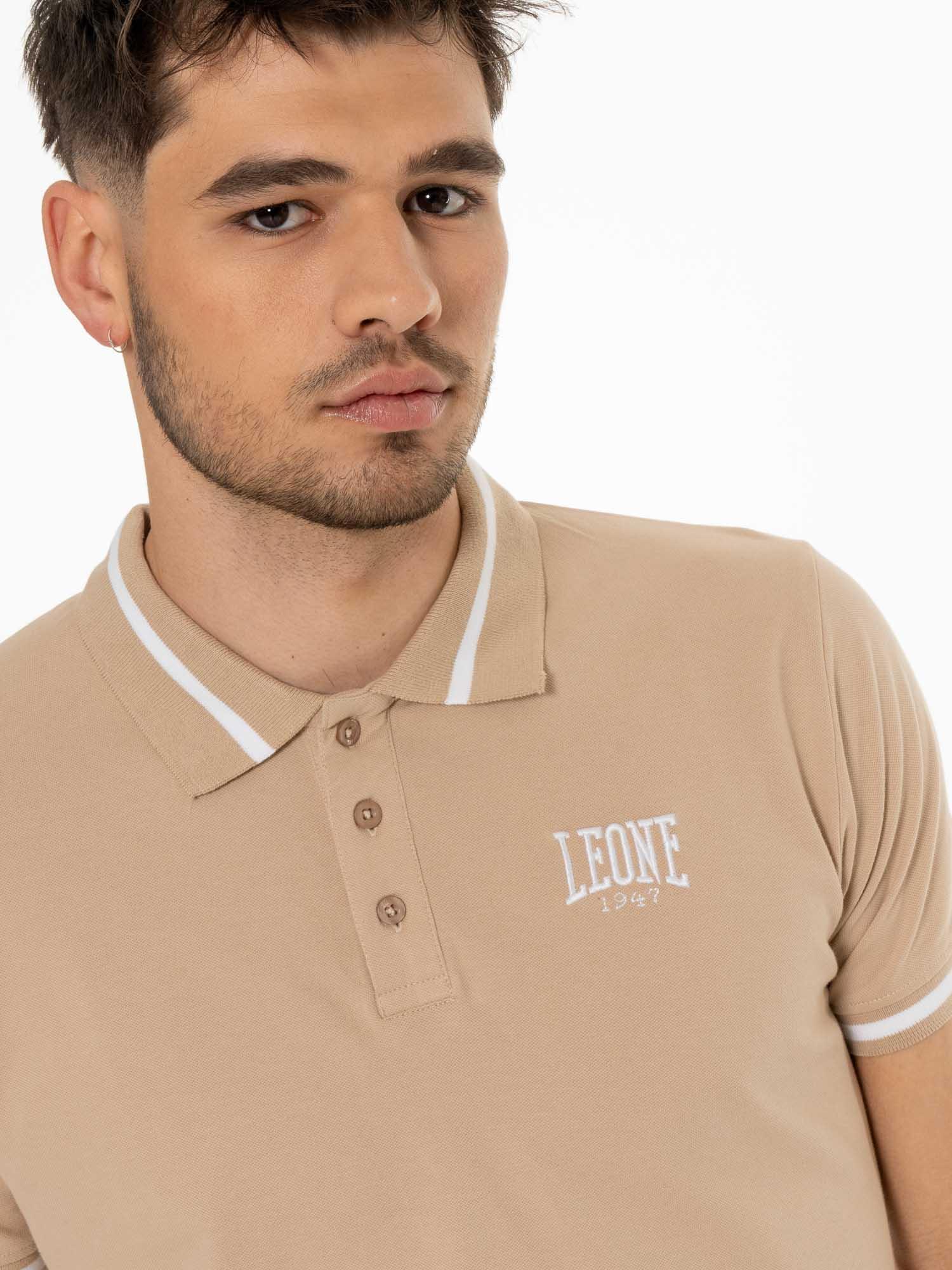 Polo da uomo con colletto Leone Basic 3/5