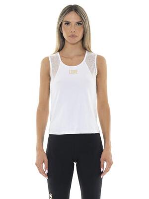 Damestanktop met mesh armsgaten leone gold