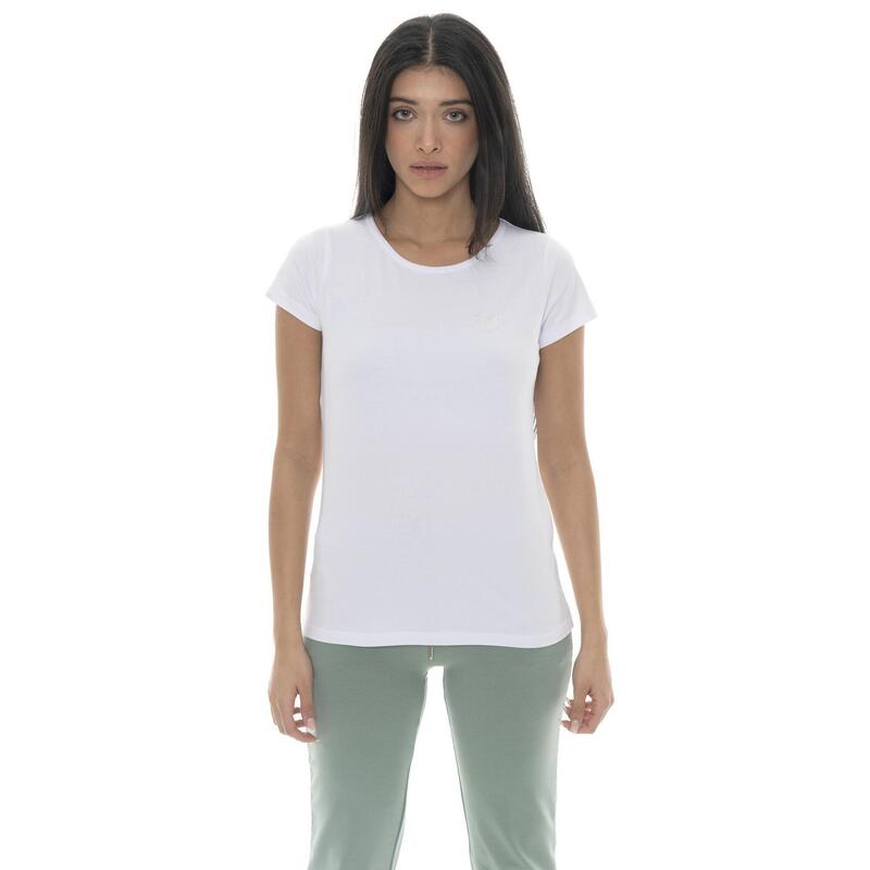 Tricou de damă cu logo Leone Basic în formă de inimă