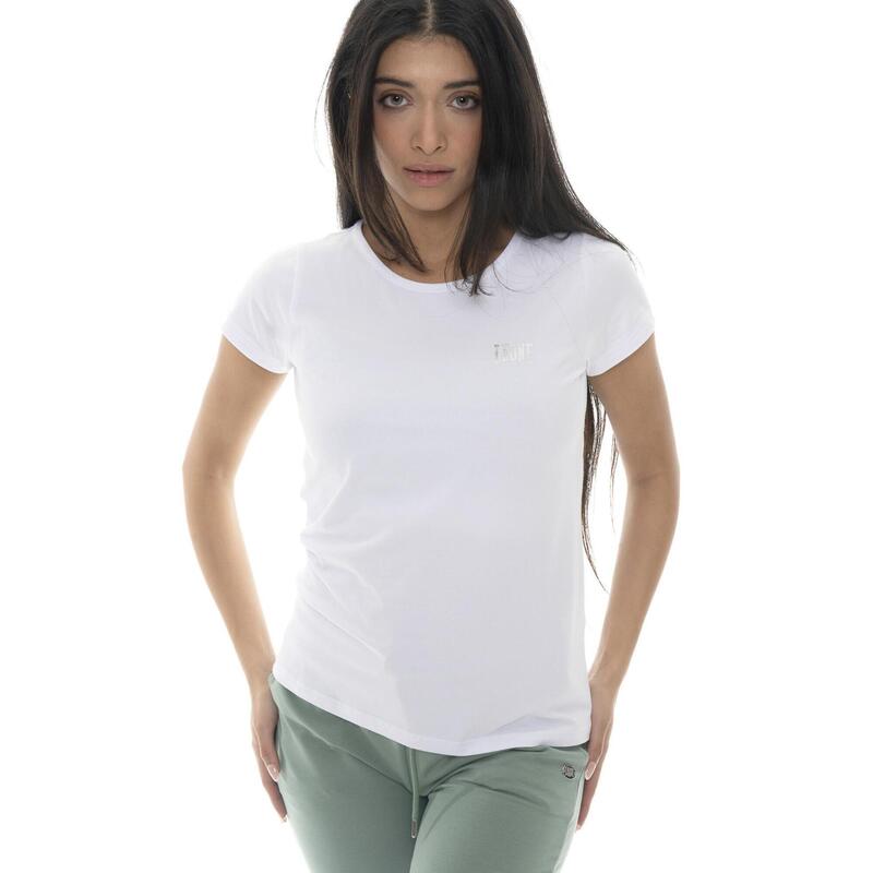 Tricou de damă cu logo Leone Basic în formă de inimă