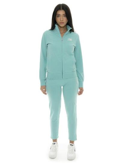 Survêtement femme en coton non polaire avec col et zip Leone Summer Bright