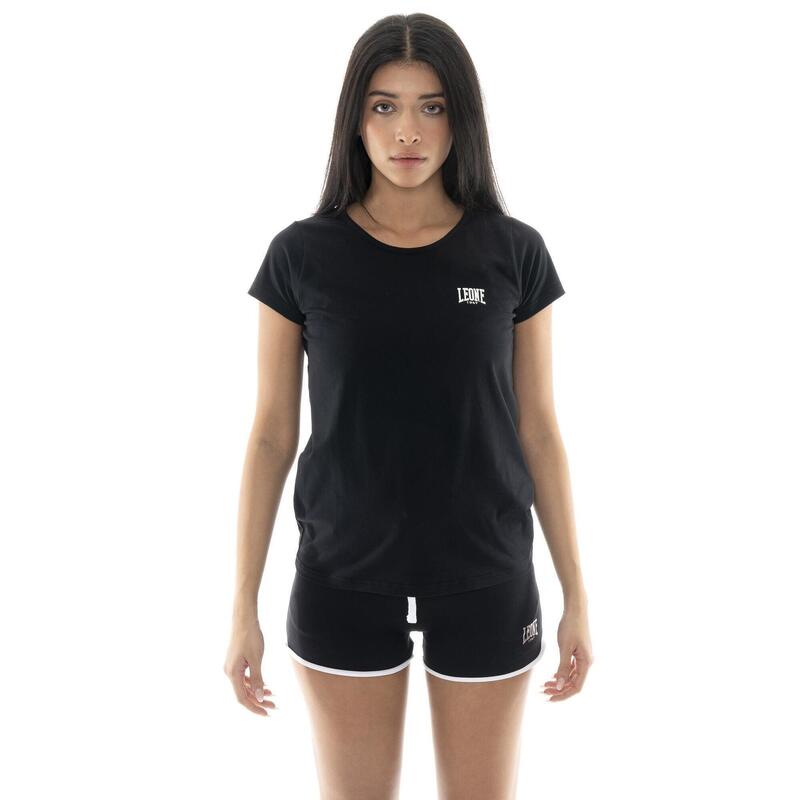Tricou de damă cu logo Leone Basic în formă de inimă