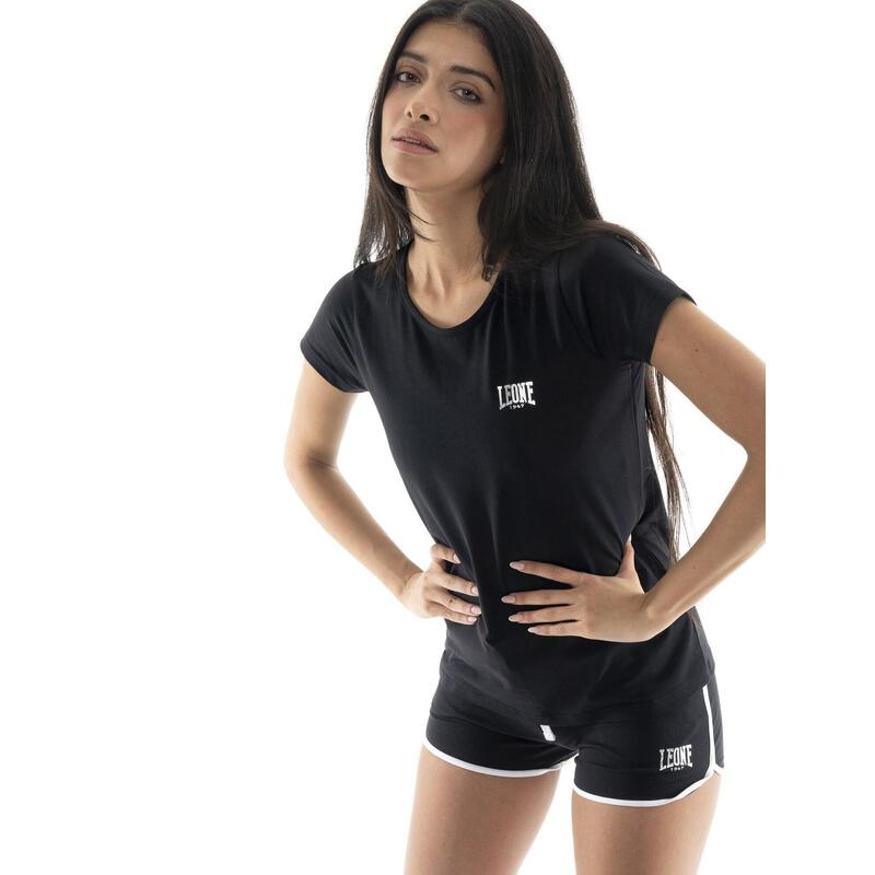 Tricou de damă cu logo Leone Basic în formă de inimă