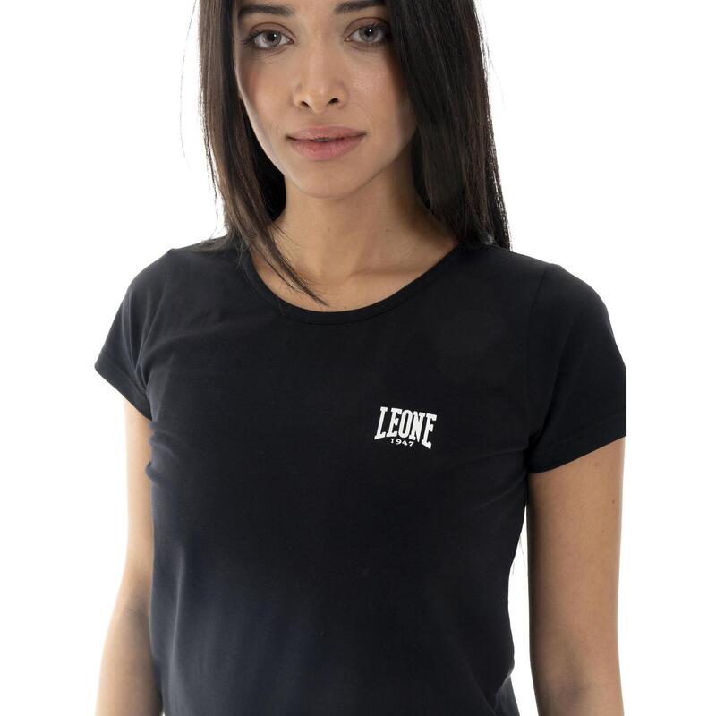Tricou de damă cu logo Leone Basic în formă de inimă