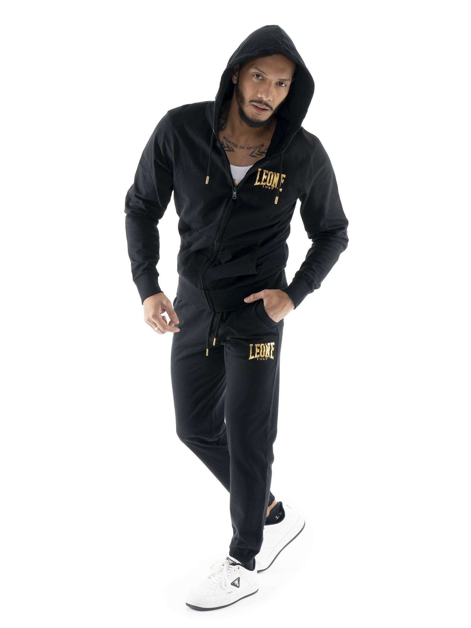 Tuta da uomo in cotone non garzato con cappuccio Leone Boxing legend 5/5