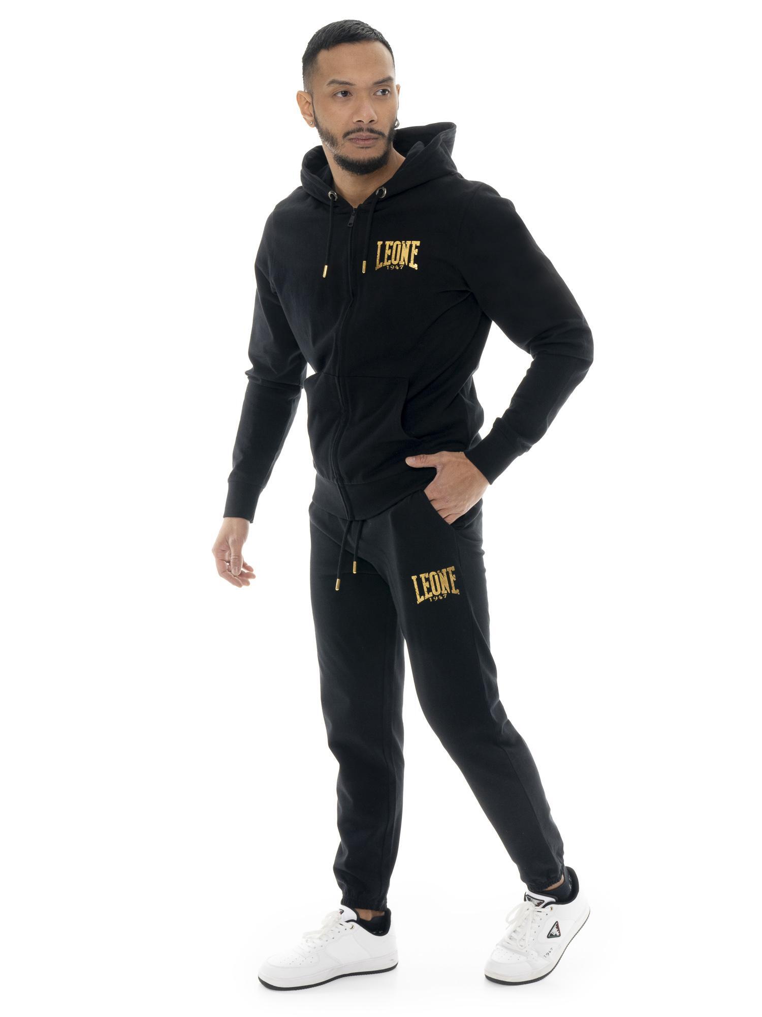 Tuta da uomo in cotone non garzato con cappuccio Leone Boxing legend 2/5