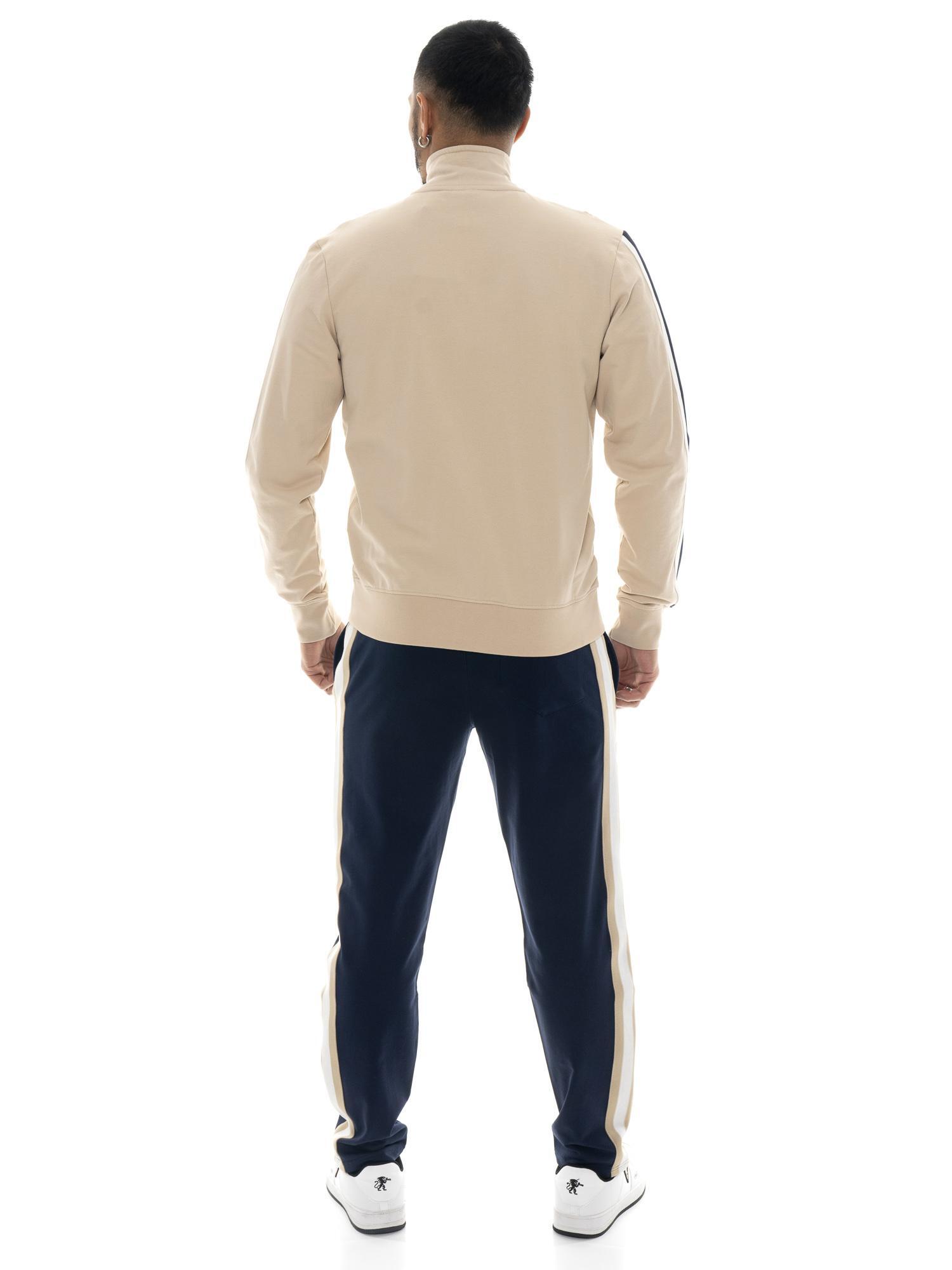 Survêtement Leone Easy pour homme, col et fermeture éclair, en coton non brossé 4/5