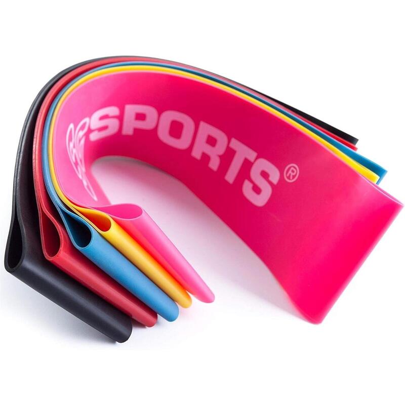 Banda de fitness 50cm elastica din latex natural galbena
