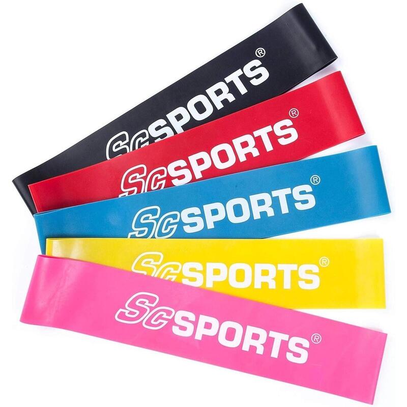 Banda de fitness 50cm elastica din latex natural galbena