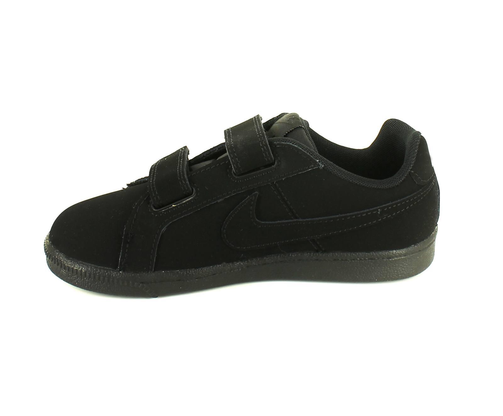 Nike Younger Boys Trainers Court Royale Leather Touch Fastening black UK Size 1. 3/5