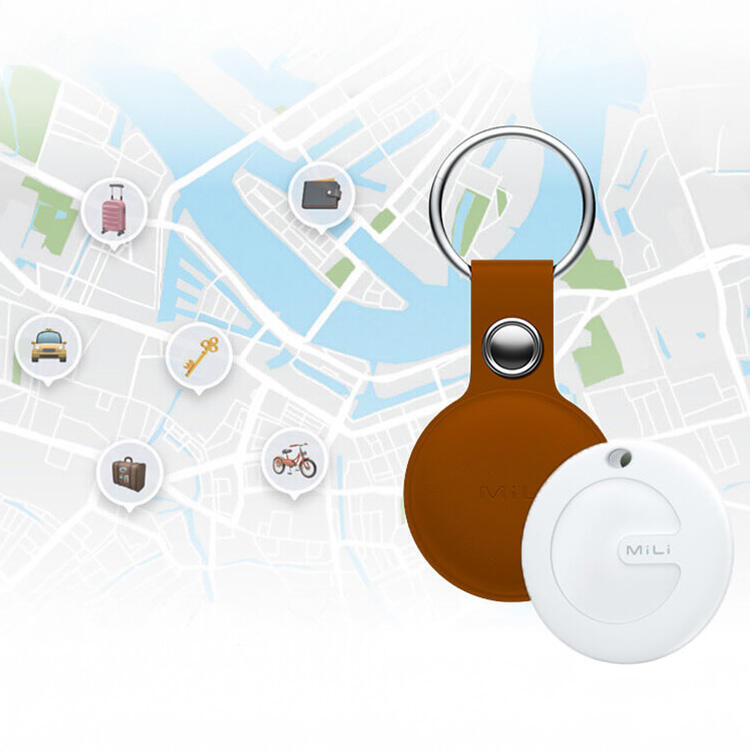 Pack de 3 porte-clés similicuir avec tracker intégré Mili Marron 2/6