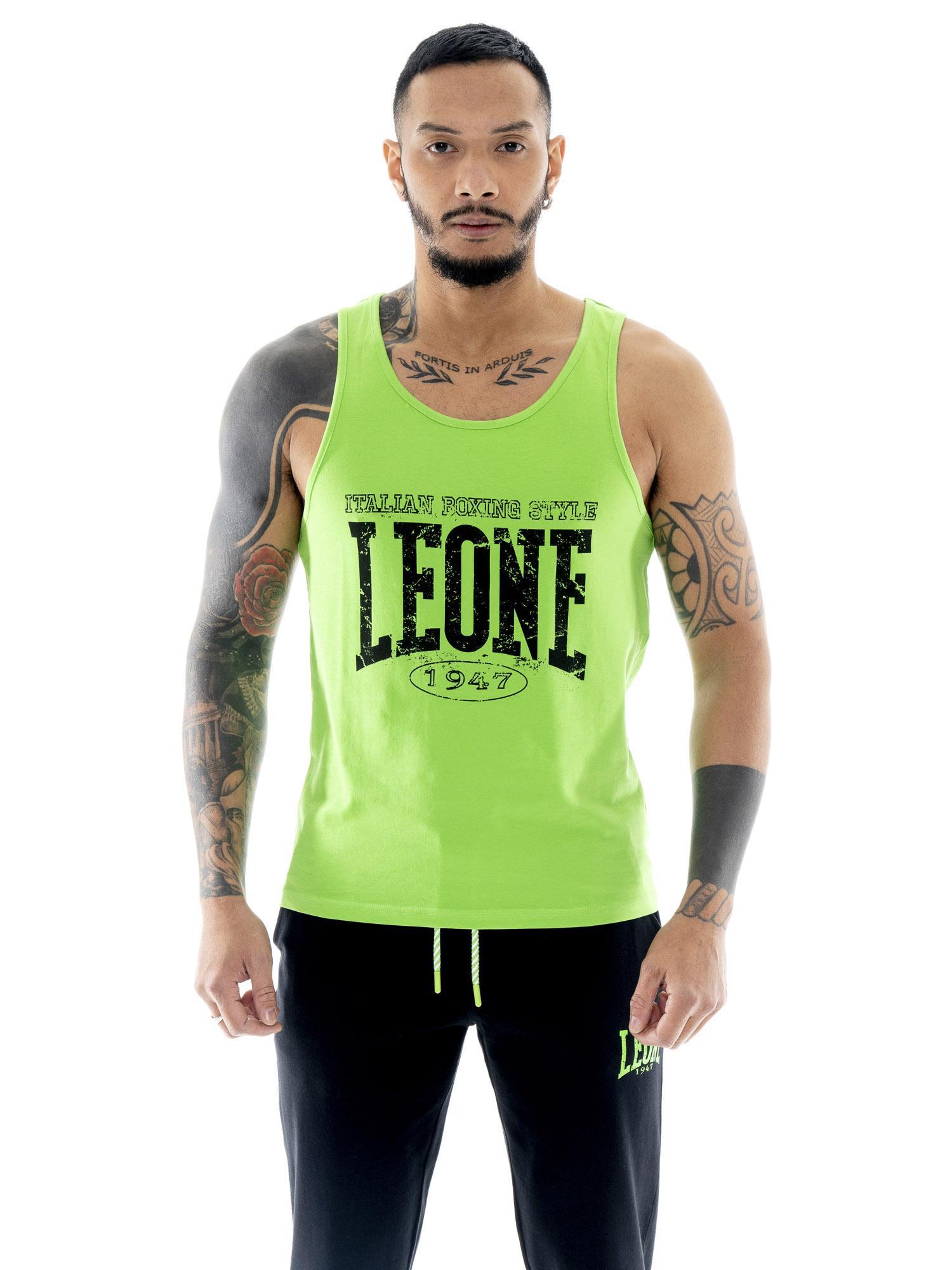 LEONE 1947 APPAREL Camiseta de tirantes de algodón elástico para hombre Leone Boxing Legend