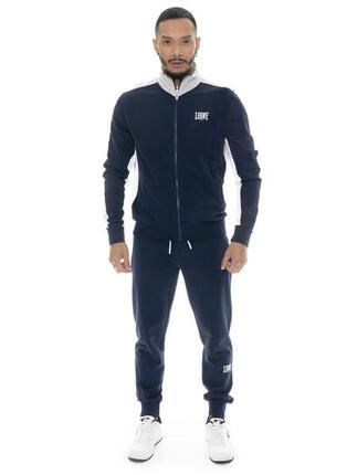 Survêtement homme Leone Basic en coton non brossé avec col et zip