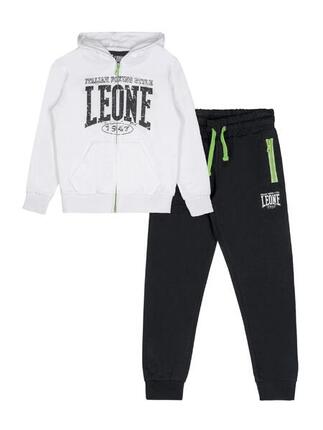 Survêtement enfant Leone Boxing en coton non brossé avec capuche et zip