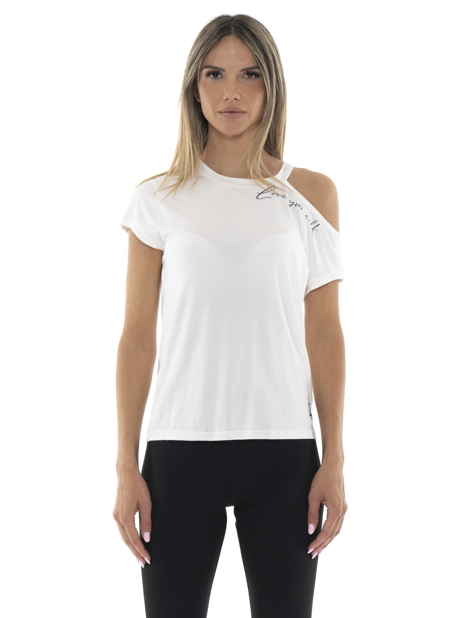 Camiseta mujer Leone Black'n White de un solo hombro 2/7