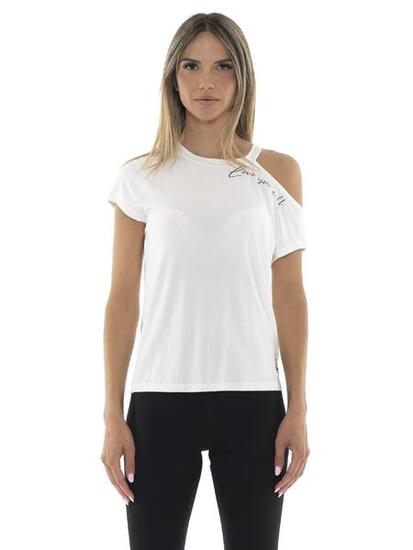 T-shirt monospalla da donna Leone Black'n White