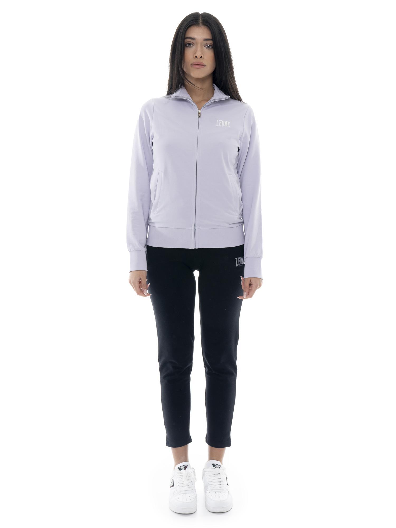 LEONE 1947 APPAREL Tuta da donna in cotone non felpato con colletto e zip Leone Summer Bright