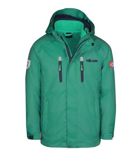 Kinder 3-in-1-Funktionsjacke Myrdal PRO Pfeffergrün/Marineblau