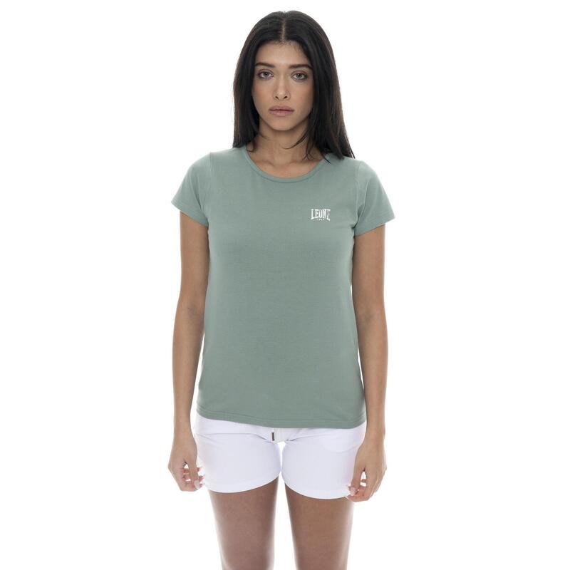 Tricou de damă cu logo Leone Basic în formă de inimă