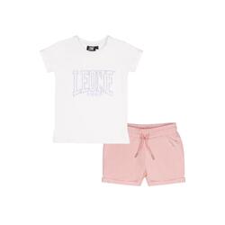 Ensemble t-shirt et short en coton brillant Leone fille