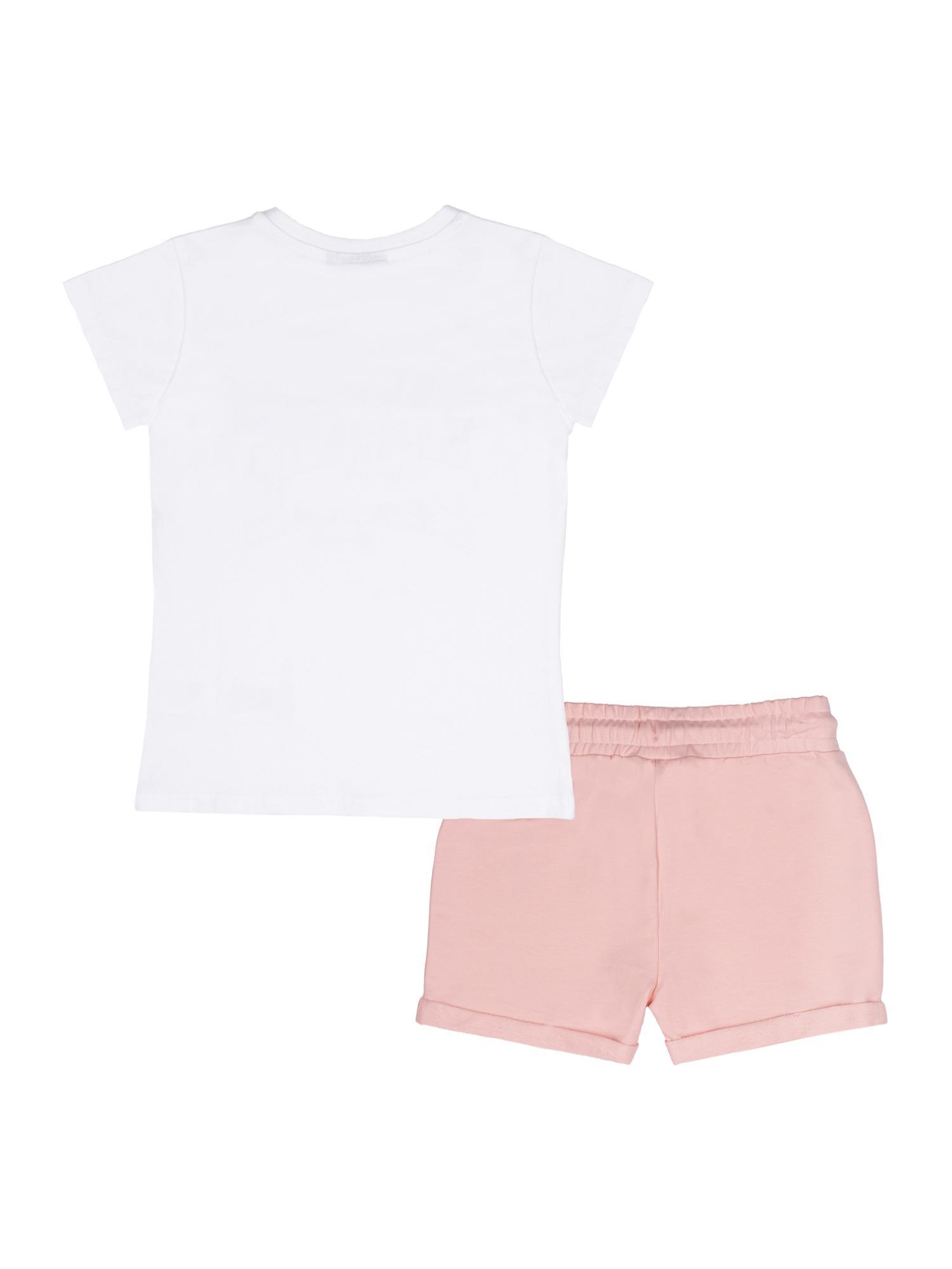 Conjunto de t-shirt e calções Leone Shiny de algodão para menina 2/2