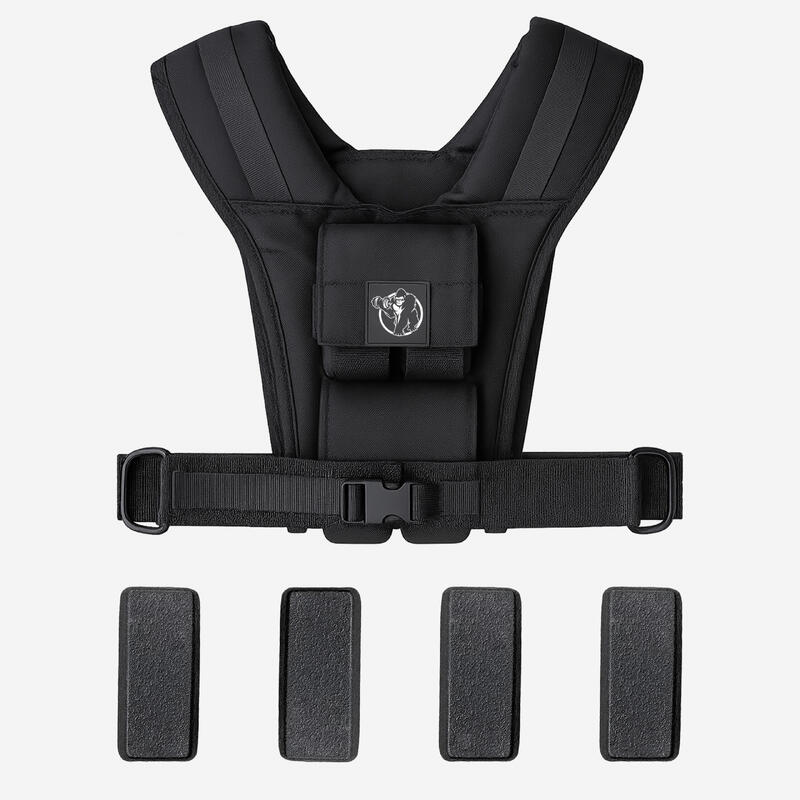 Vesta cu greutati, 10 kg, negru, Gorilla Sports®
