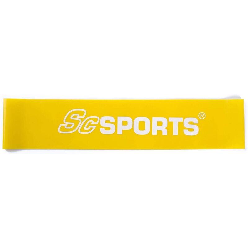 Banda de fitness 50cm elastica din latex natural galbena