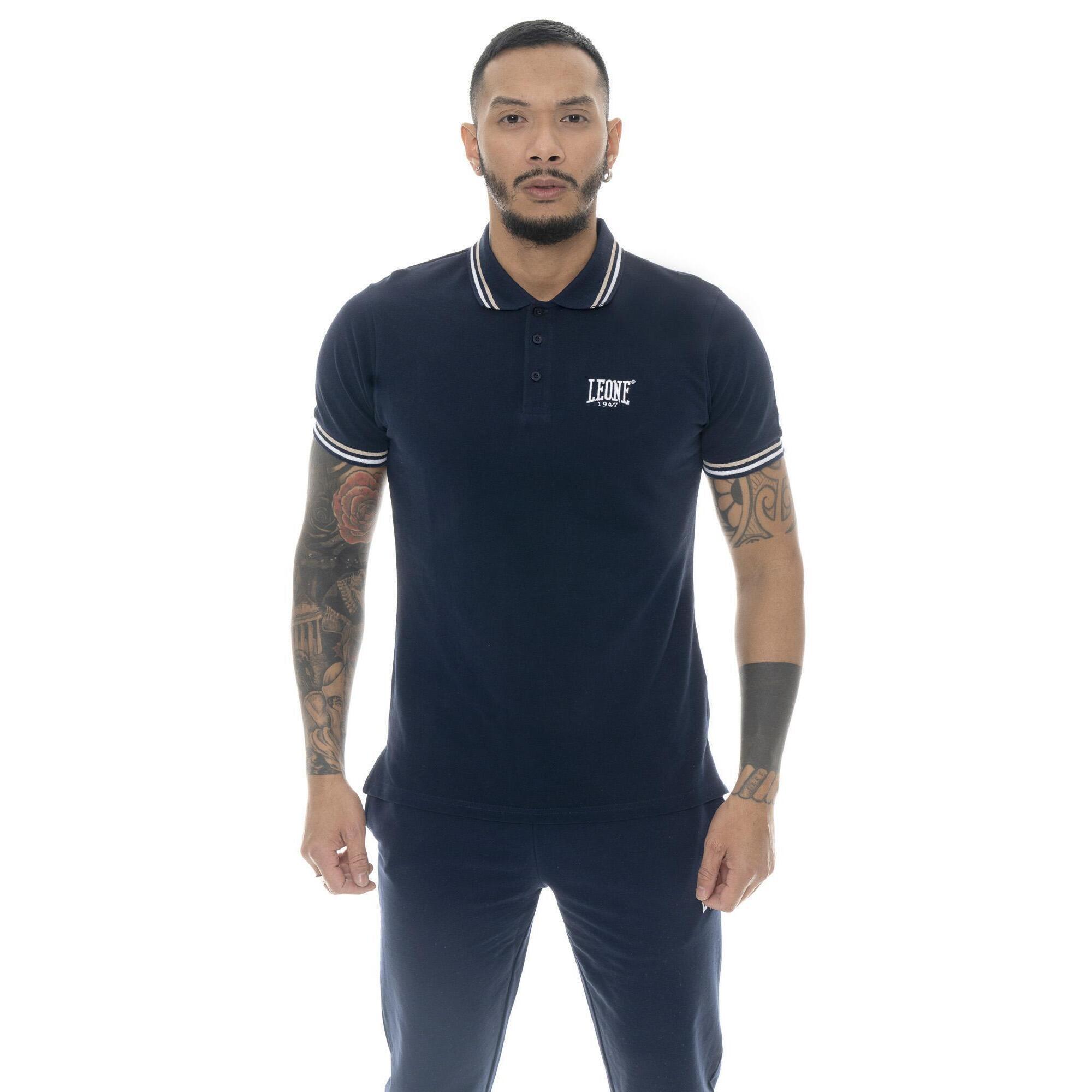 Leone 1947 Apparel - Polo Piqué Homme Leone Easy - Polo Manches Courtes - Bleu - Decathlon
