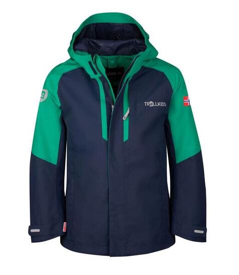 Veste fonctionnelle pour enfants Skaland vert poivre/bleu marine