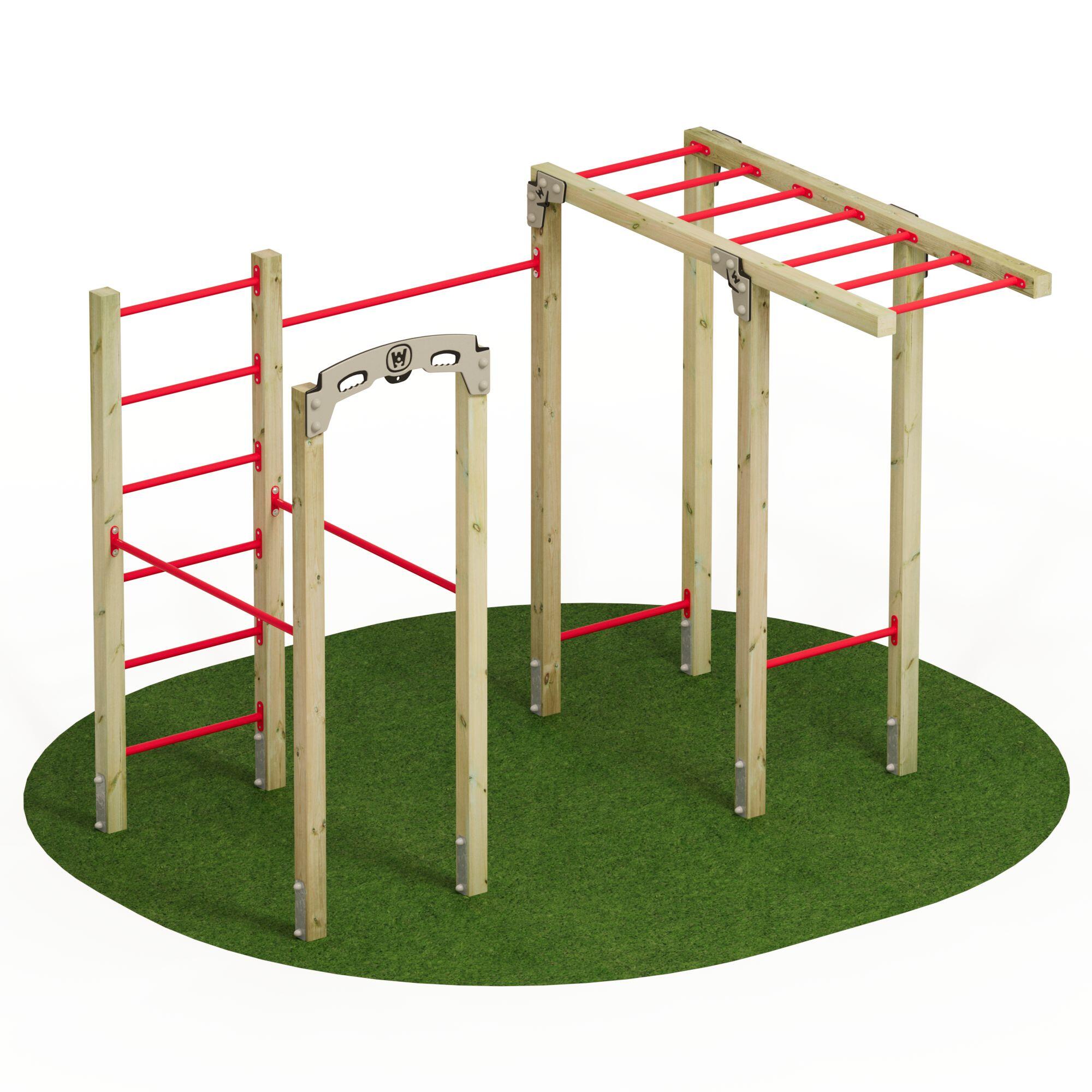 FIT Base 815 - Equipo de fitness al aire libre - rojo rojo 4/5