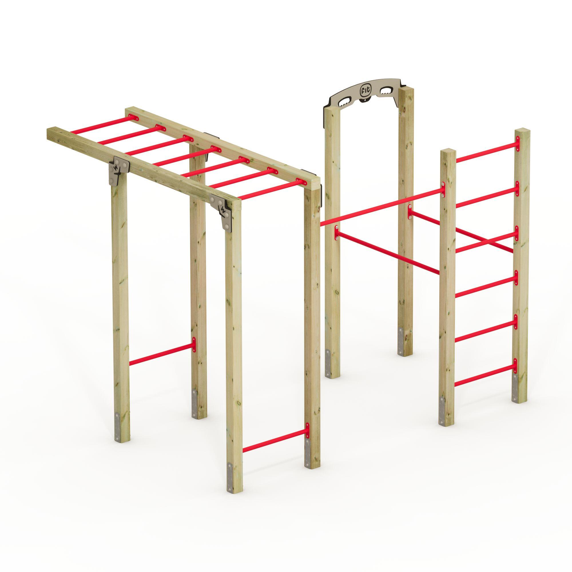 FIT Base 815 - Equipo de fitness al aire libre - rojo rojo 2/5
