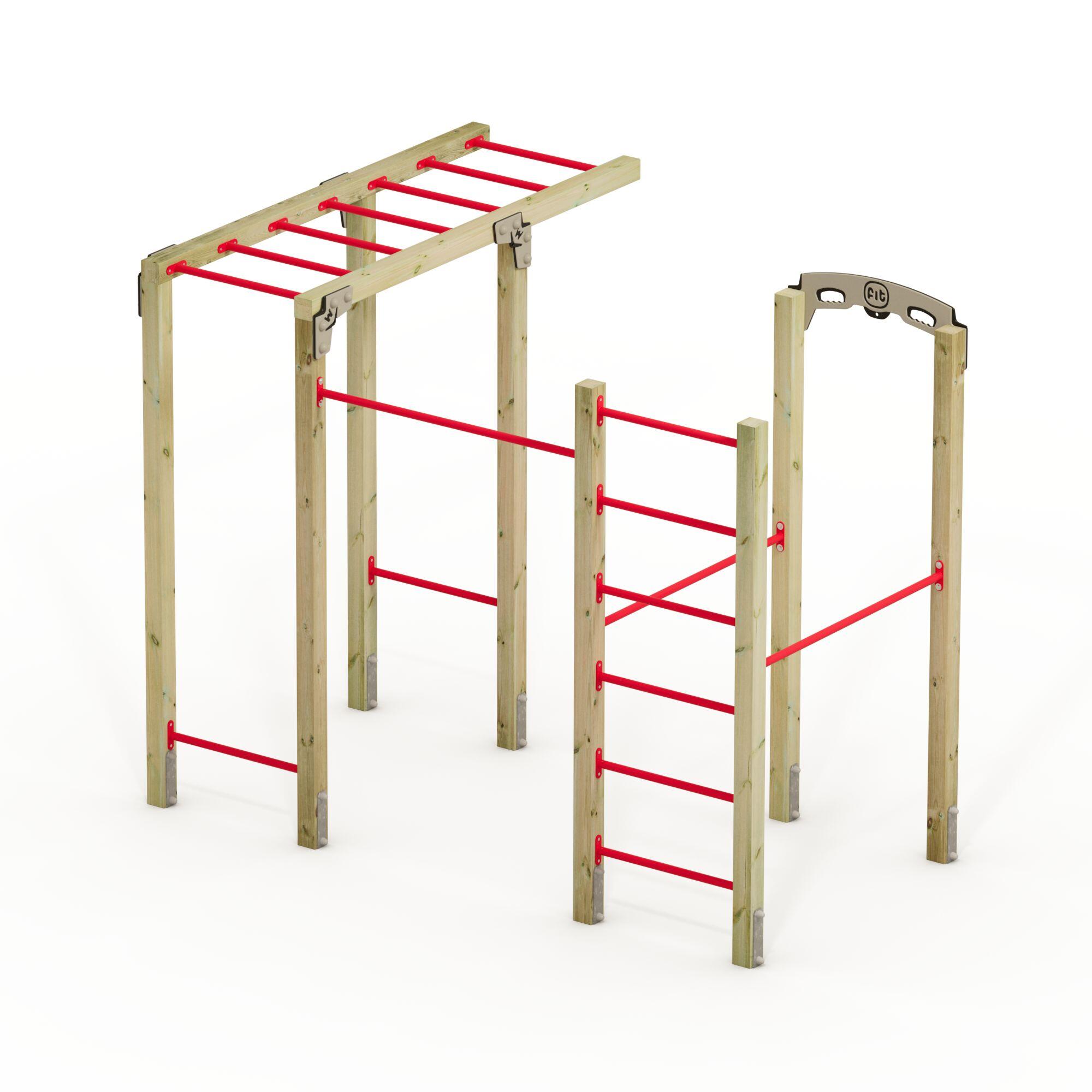 FIT Base 815 - Equipo de fitness al aire libre - rojo rojo 3/5