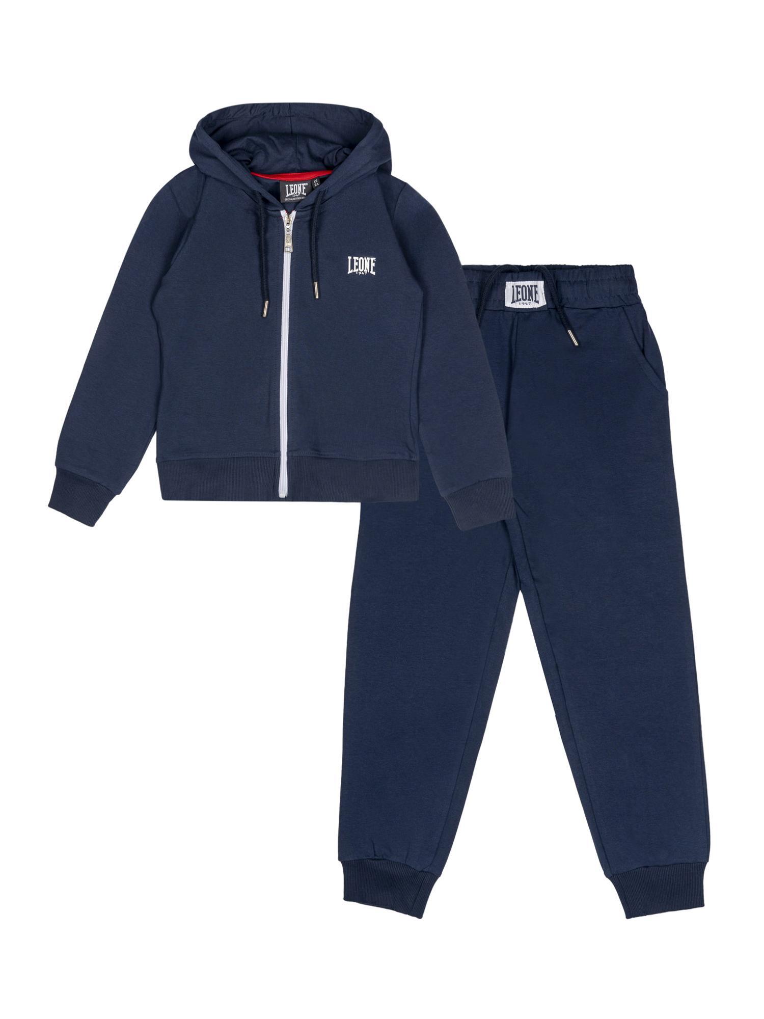 Fato de treino leone sporty para menina em algodão não escovado