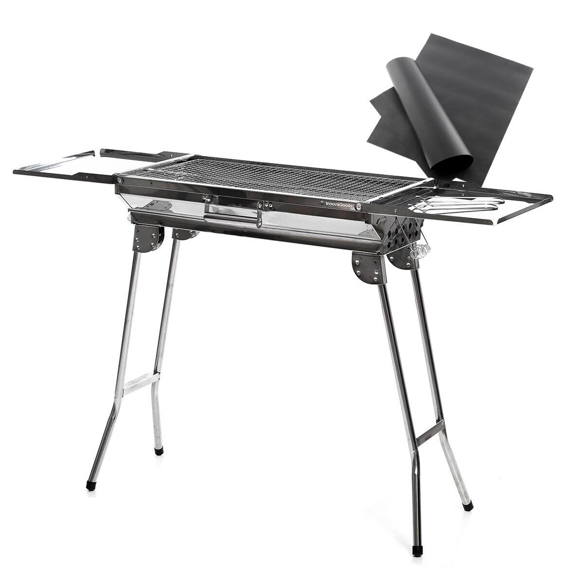 Pack Barbecue Pieghevole in Acciaio Inossidabile a Carbone e Tappetino per Forno 2/5