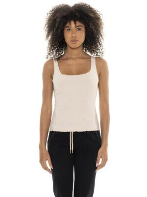 Leone Chic Gold Stretch-Ripp-Tanktop für Damen