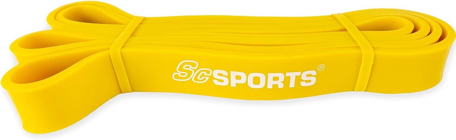 Banda elastica pentru fitness 2 m latex natural galben