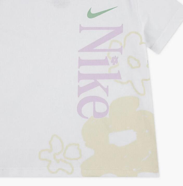Completo bambina nike wild flower - bianco 3/4