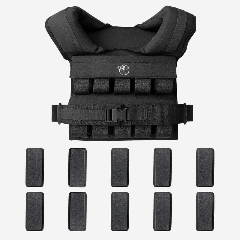 Vesta cu greutati, 30 kg, negru, Gorilla Sports®