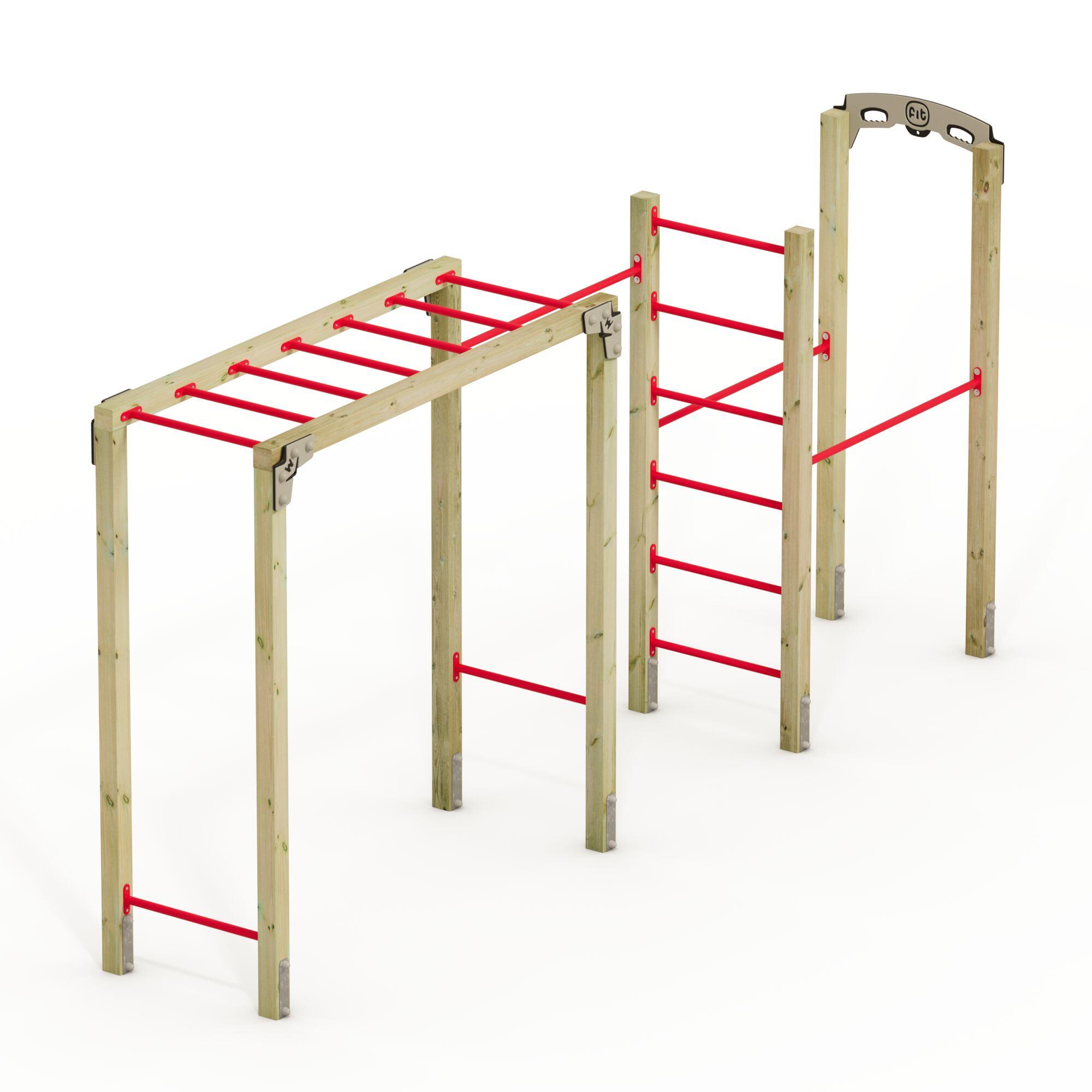 FIT Base 810 - Equipo de fitness al aire libre - rojo 3/6