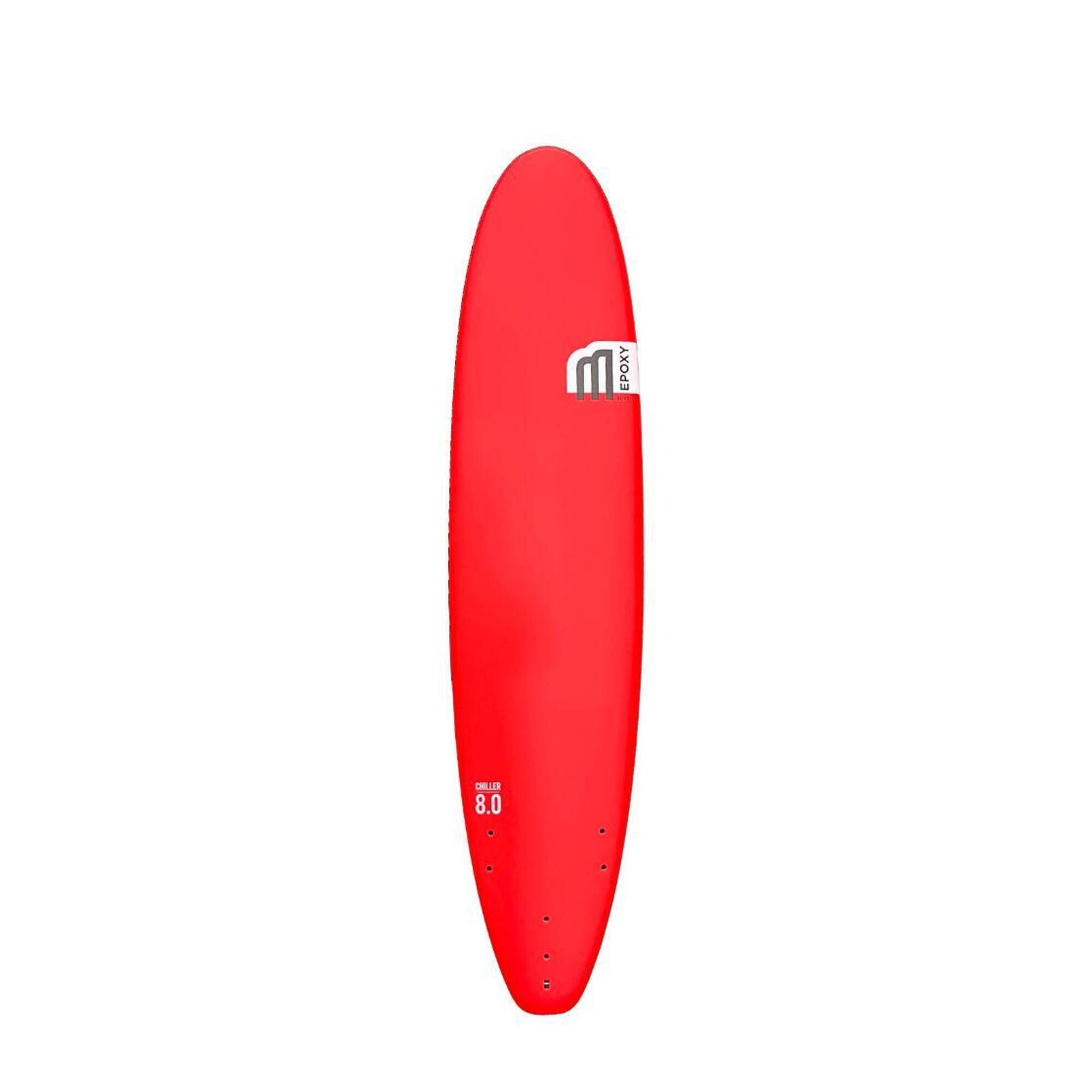 Mdns - Chiller Classic Epoxy 8'0 - Planche De Surf Softboard 8'0 - Planche De Surf - Rouge - 8' - Decathlon