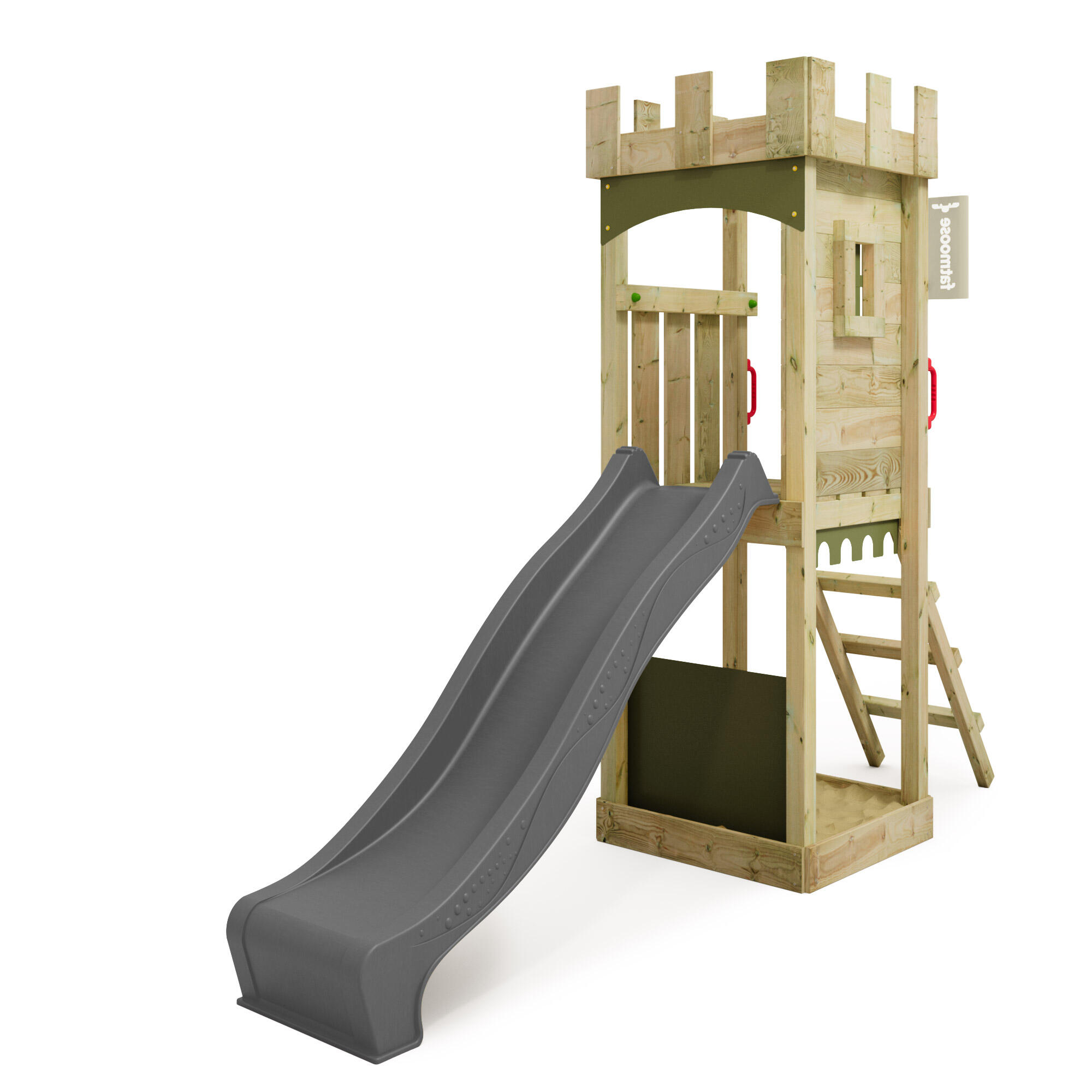 Wickey - Aire De Jeux Treasuretower Toboggan - Aire De Jeu - Gris|marron - No Size - Decathlon