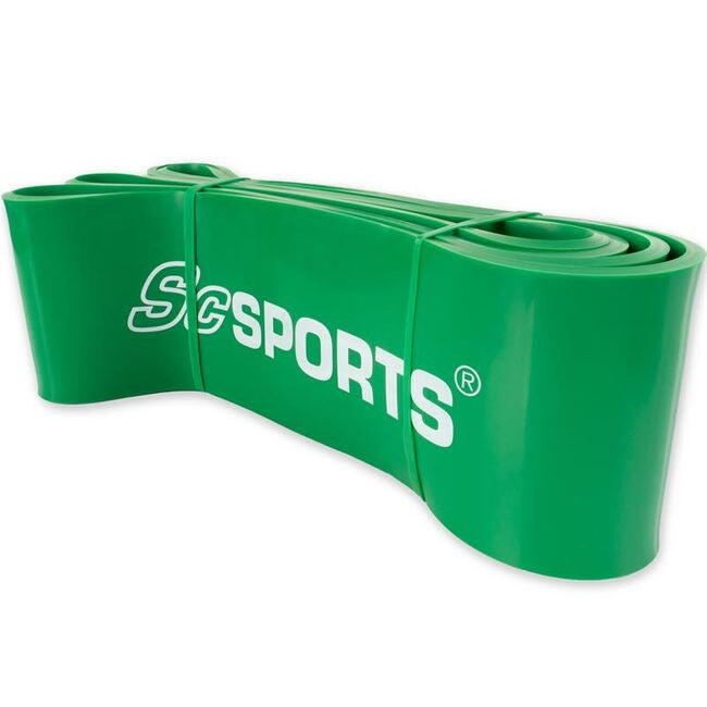 Banda de fitness 2m elastica din latex natural verde