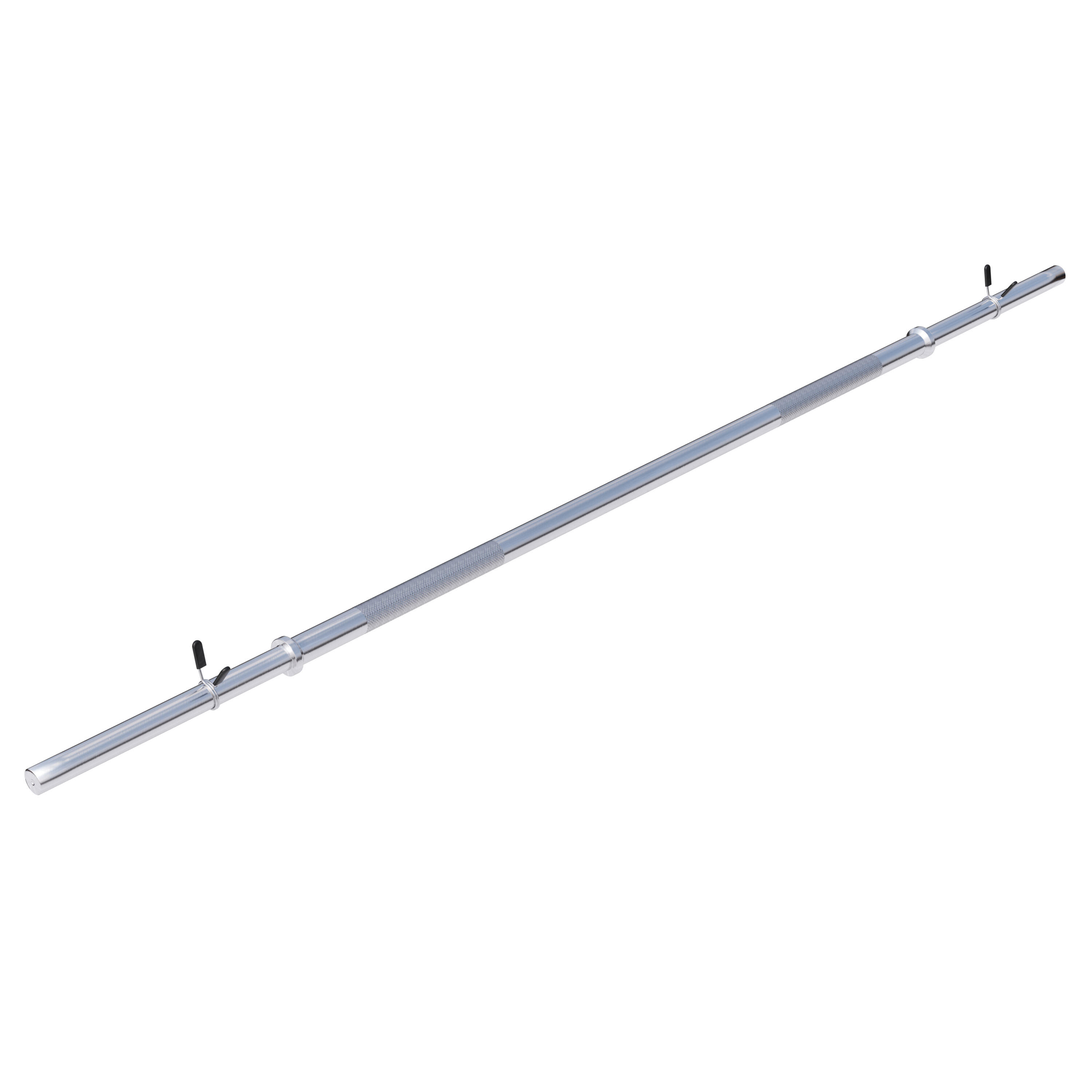 GORILLA SPORTS Langhantelstange Chrom 170 cm mit Federverschluss, Langhantel, Hantelstange