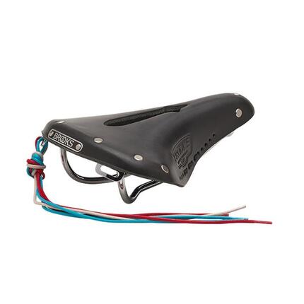 Brooks Saddle B17 Carved Short, Leather, Black black