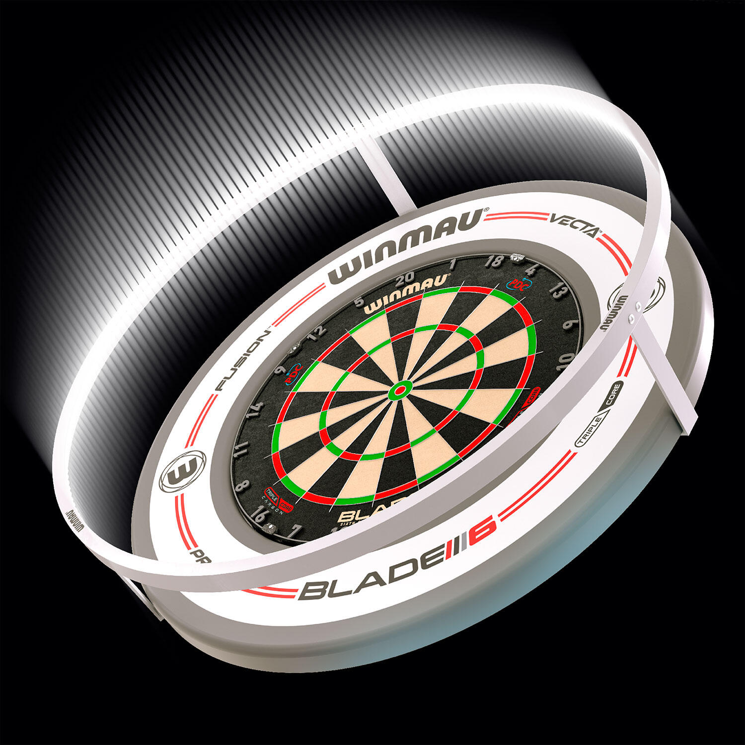 WINMAU Plasma Ice Dartboard Light - White 360 Degree Dart Board Light 6/7
