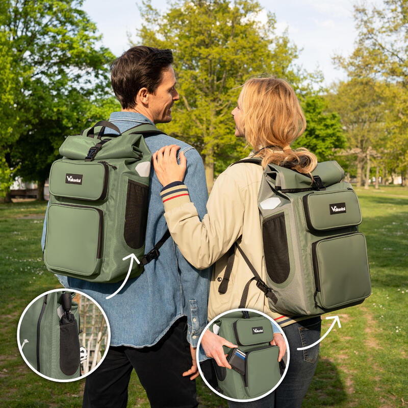 Sacoche vélo 2en1 porte-bagages sac à dos étanche 28 L - UrbanX
