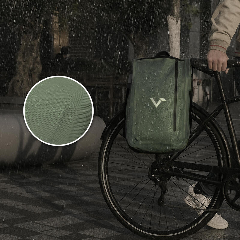 Sacoche vélo 2en1 porte-bagages sac à dos étanche 28 L - UrbanX