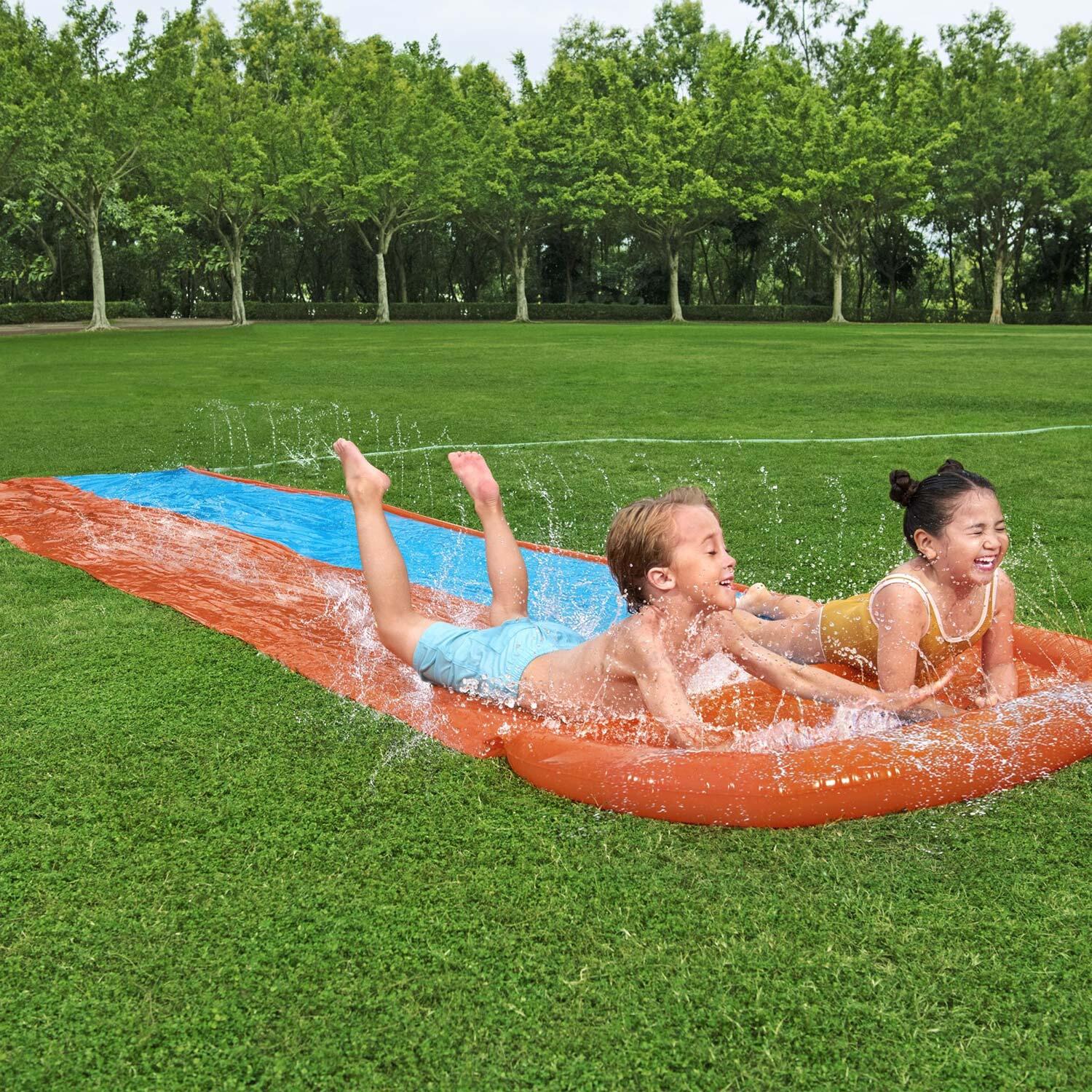 Bestway H20GO Double Lane Slip and Slide, Inflatable Water Slide for Kids 6/7
