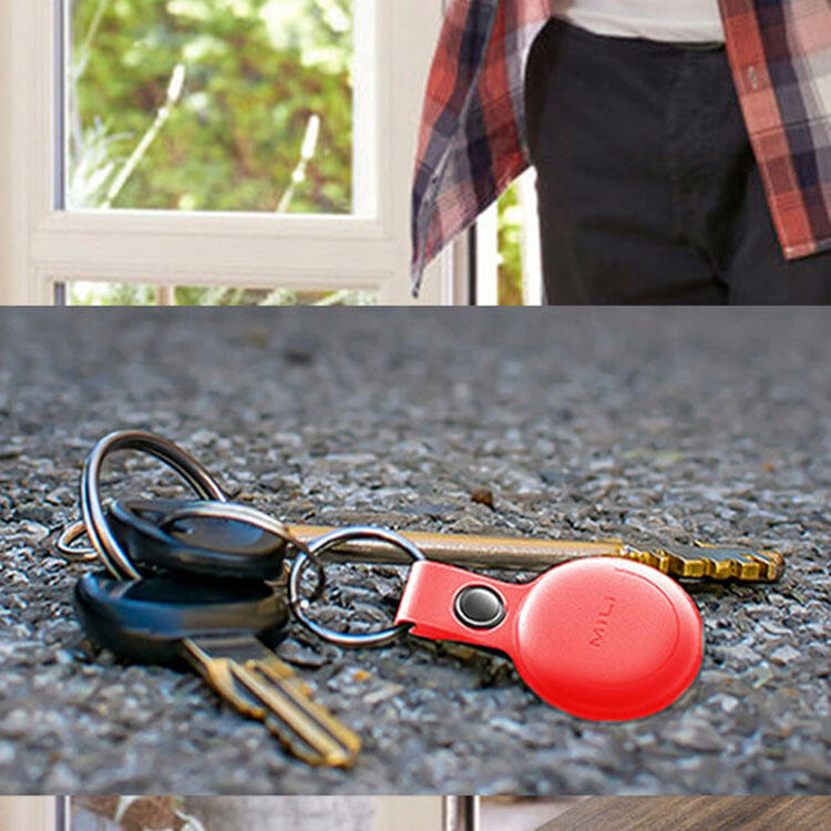 Pack de 3 porte-clés similicuir avec tracker intégré Mili Rouge 4/7